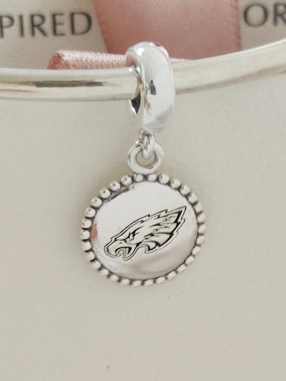 Pandora Philadelphia Eagles Dangle Charm Bracelet Pendant S925 Silver with box